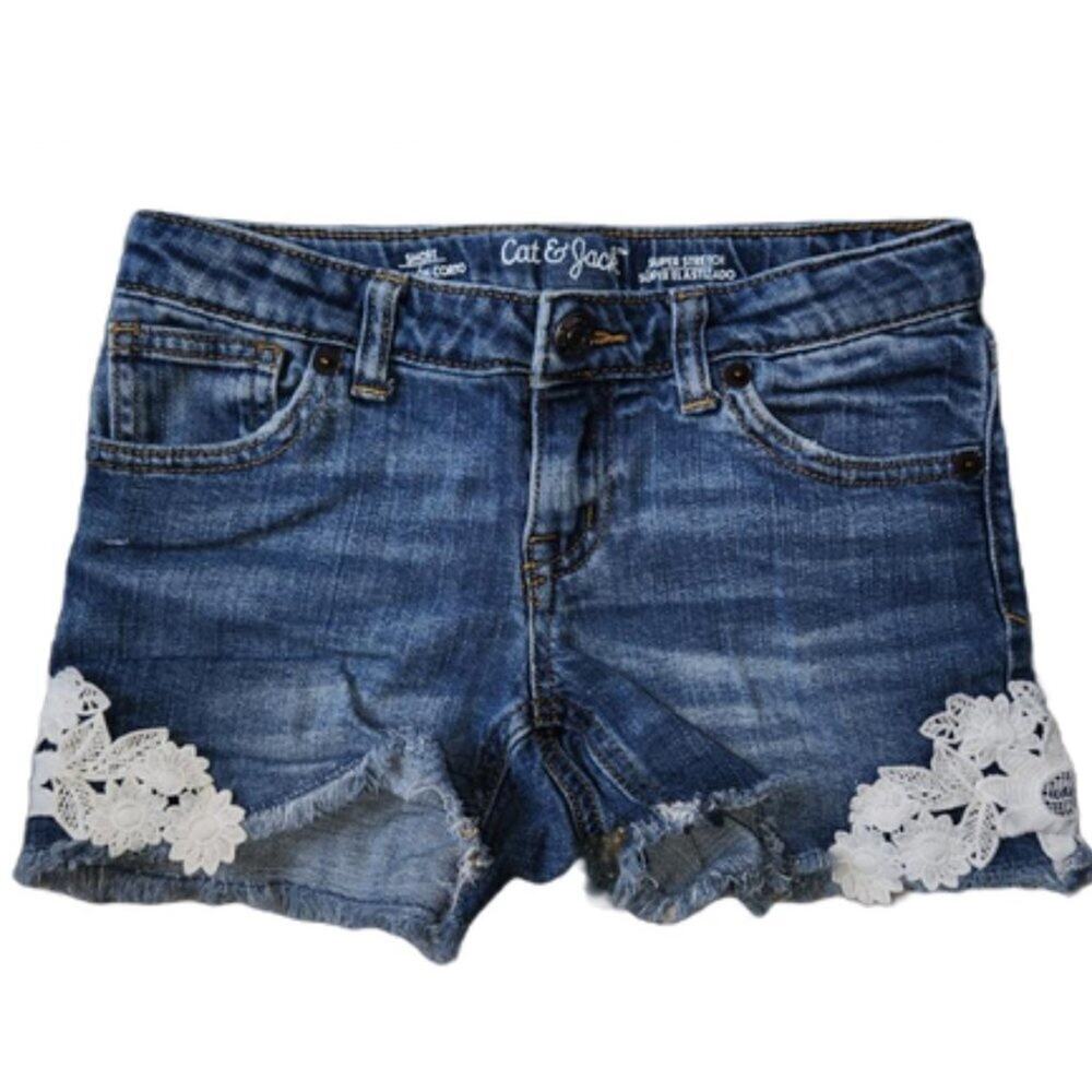 Cat & Jack Floral Embroidered Shorts Girls || Med 7/8